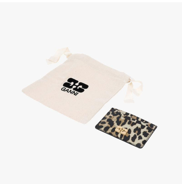 GANNI Leather Card Holder for Women A6541 943