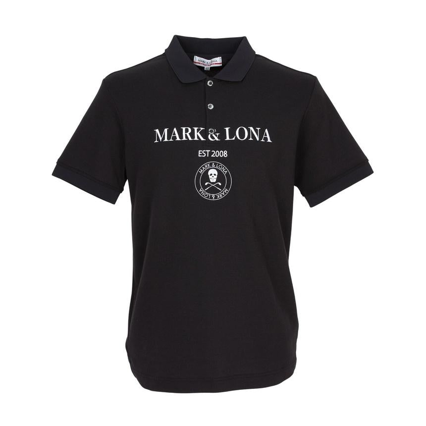 MARK&LONA Black Golf Polo Short Sleeve T-Shirt for Men