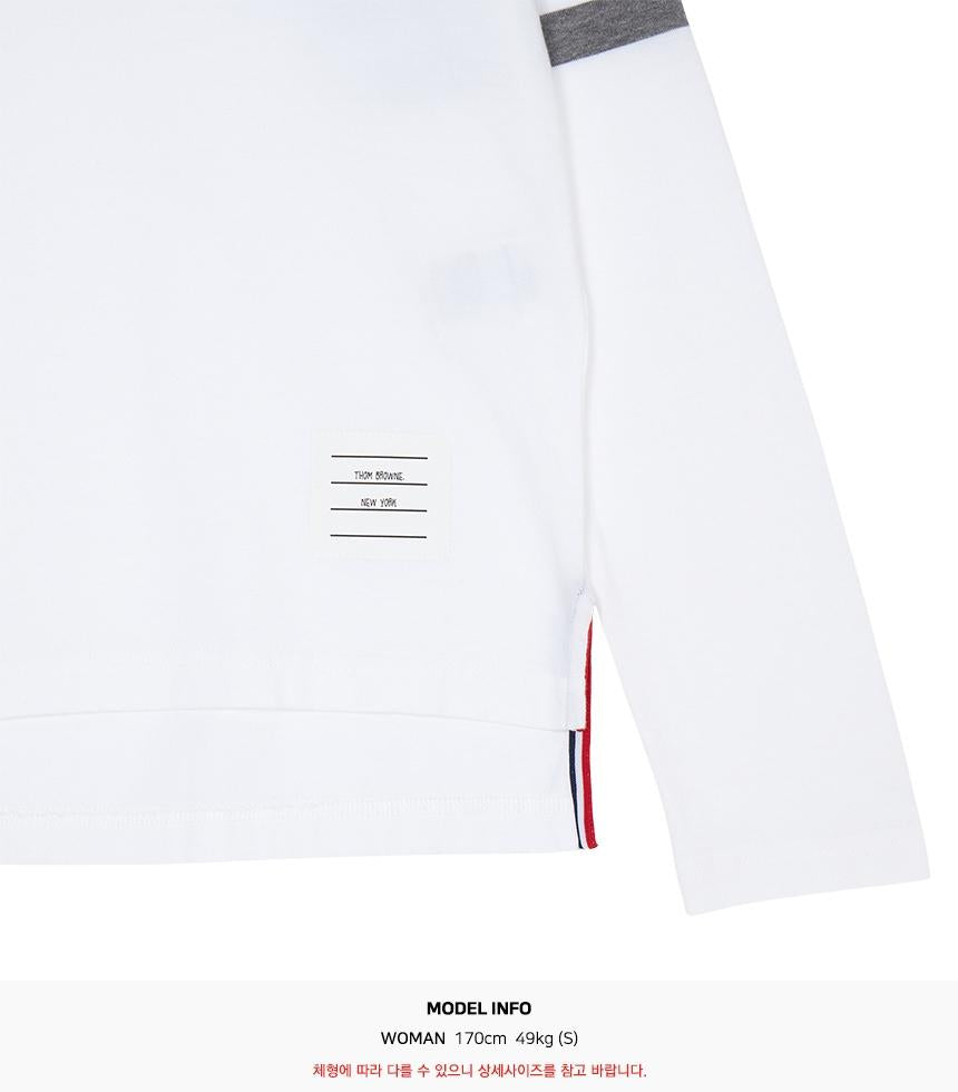 THOM BROWNE Women’s Long Sleeve T-Shirt White Cotton