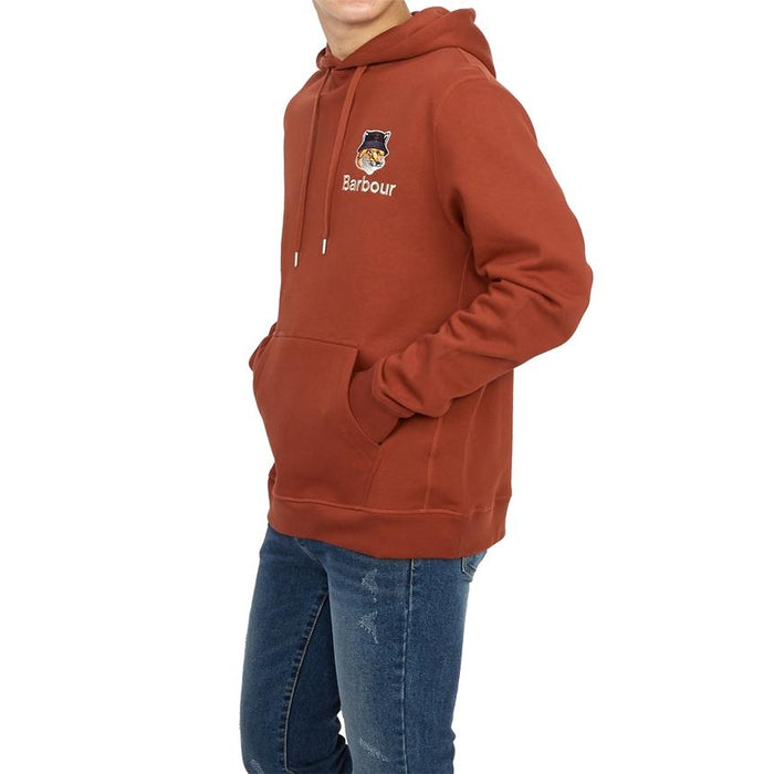 Maison Kitsune Barbour Collaboration Fleece-Lined Unisex Hoodie