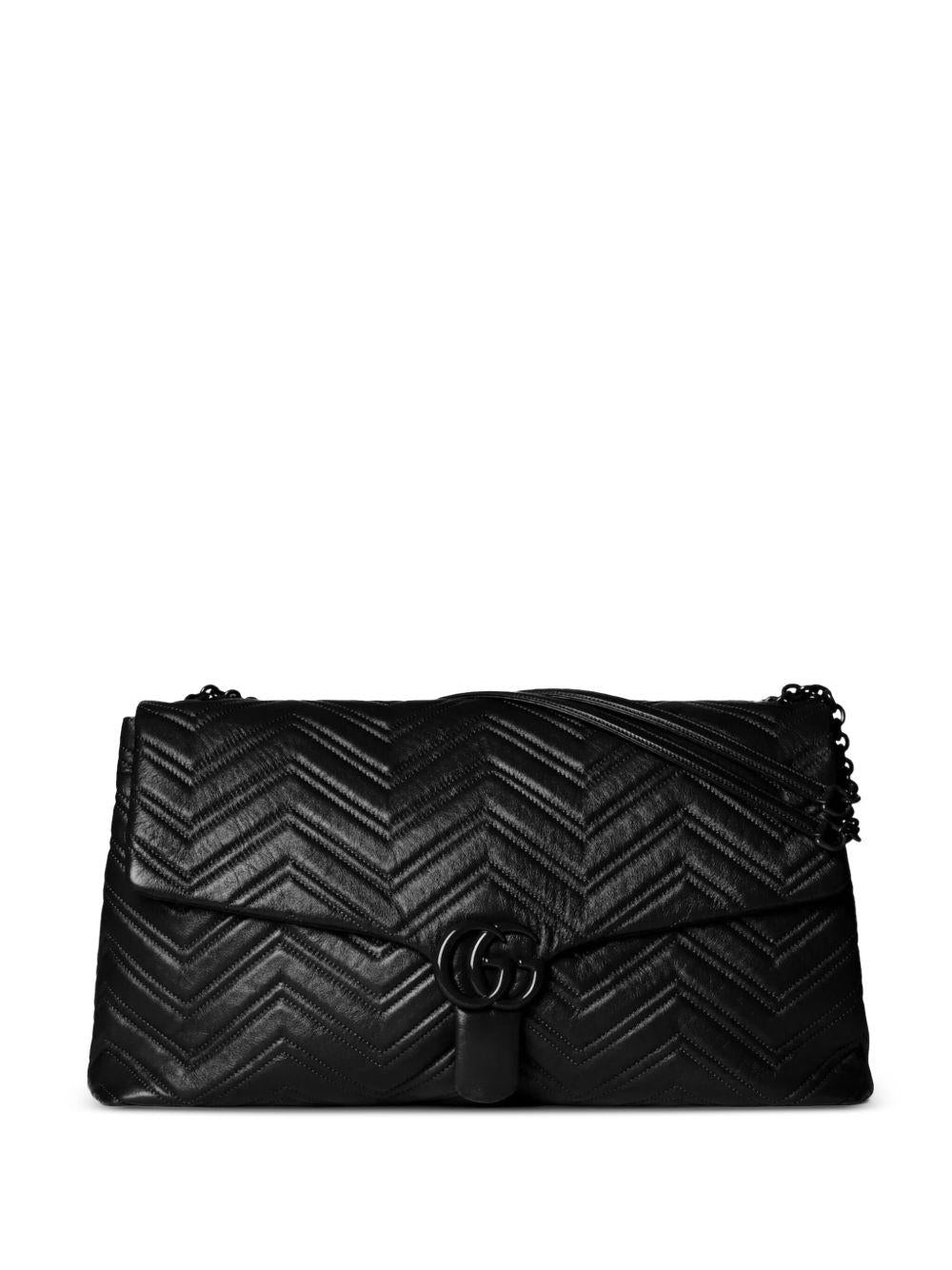 GUCCI Black Leather Shoulder Bag