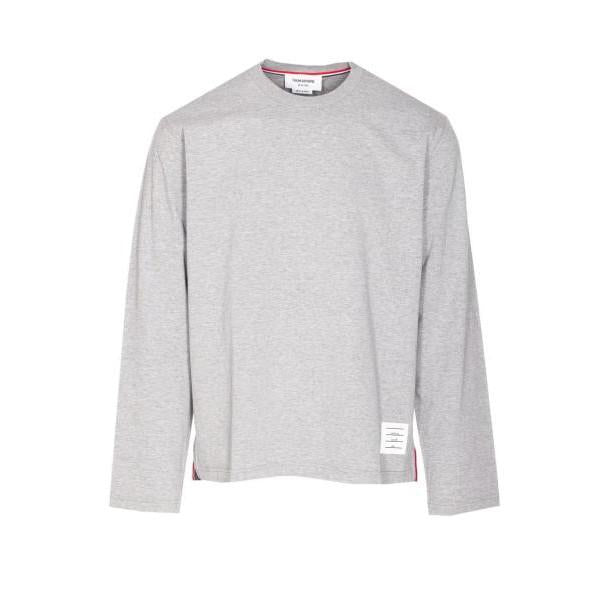 THOM BROWNE Oversized Long Sleeve Jersey T-Shirt Gray Men