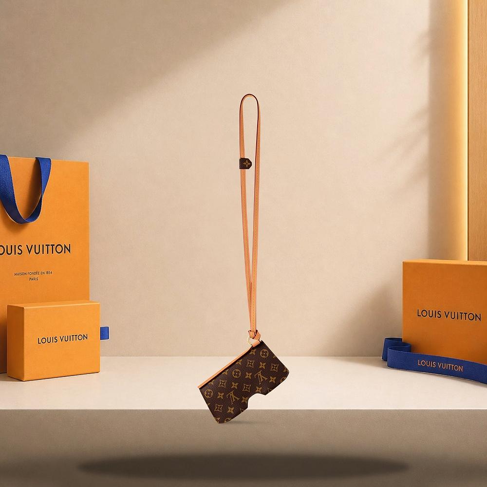 Louis Vuitton Brown LV Glasses Holder Key Ring Accessory M02701