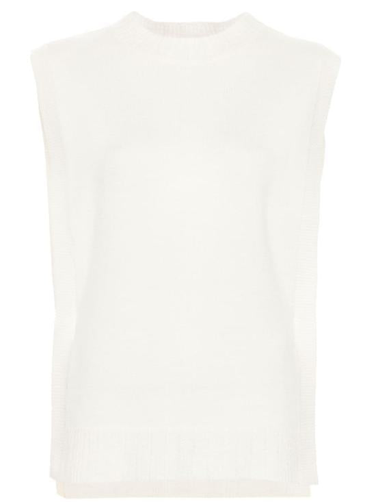 A.P.C. Ecru Sleeveless Cotton T-Shirt