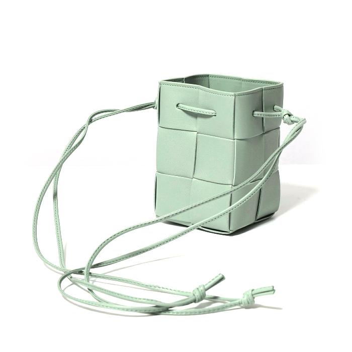 Bottega Veneta Cassette Crossbody Bag Green Leather Shoulder Bag