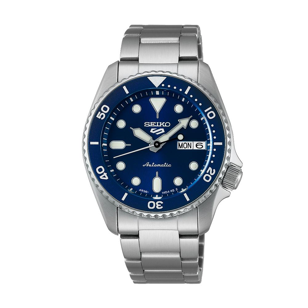 Seiko Silver Blue Stainless Steel Seiko 5 Sports Men’s Watch SRPL77K1