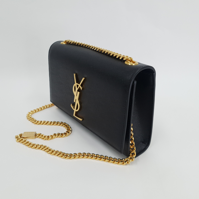 Saint Laurent Black Kate Small Chain Shoulder Bag Satchel Gold-Tone