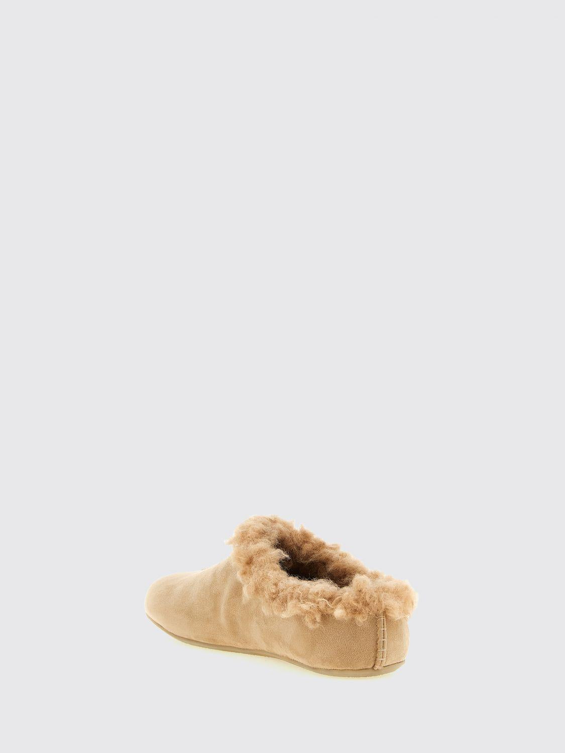 Maison Margiela Silver Leather Flat Shoes
