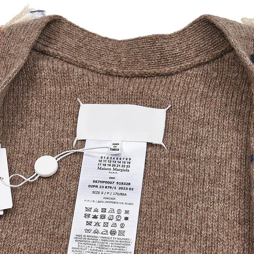 Maison Margiela Men’s Argyle Cut-Out Cardigan S67HP0007 S18328 001F
