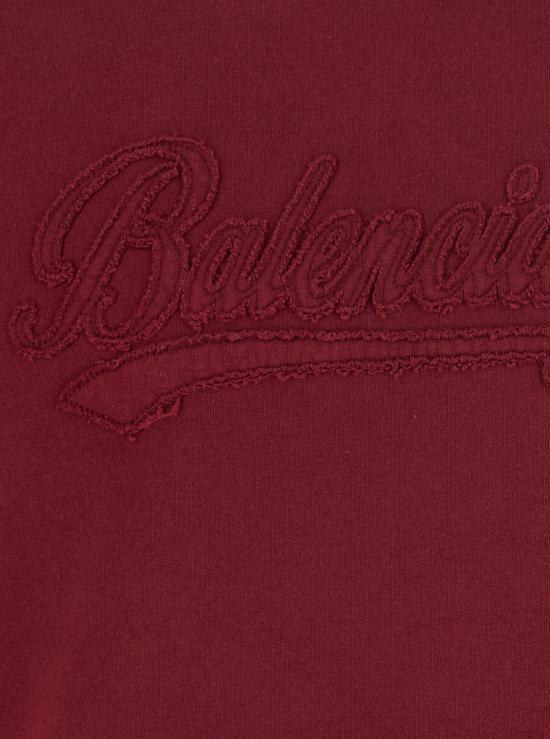 BALENCIAGA Red Logo Hoodie Sweatshirt Women’s