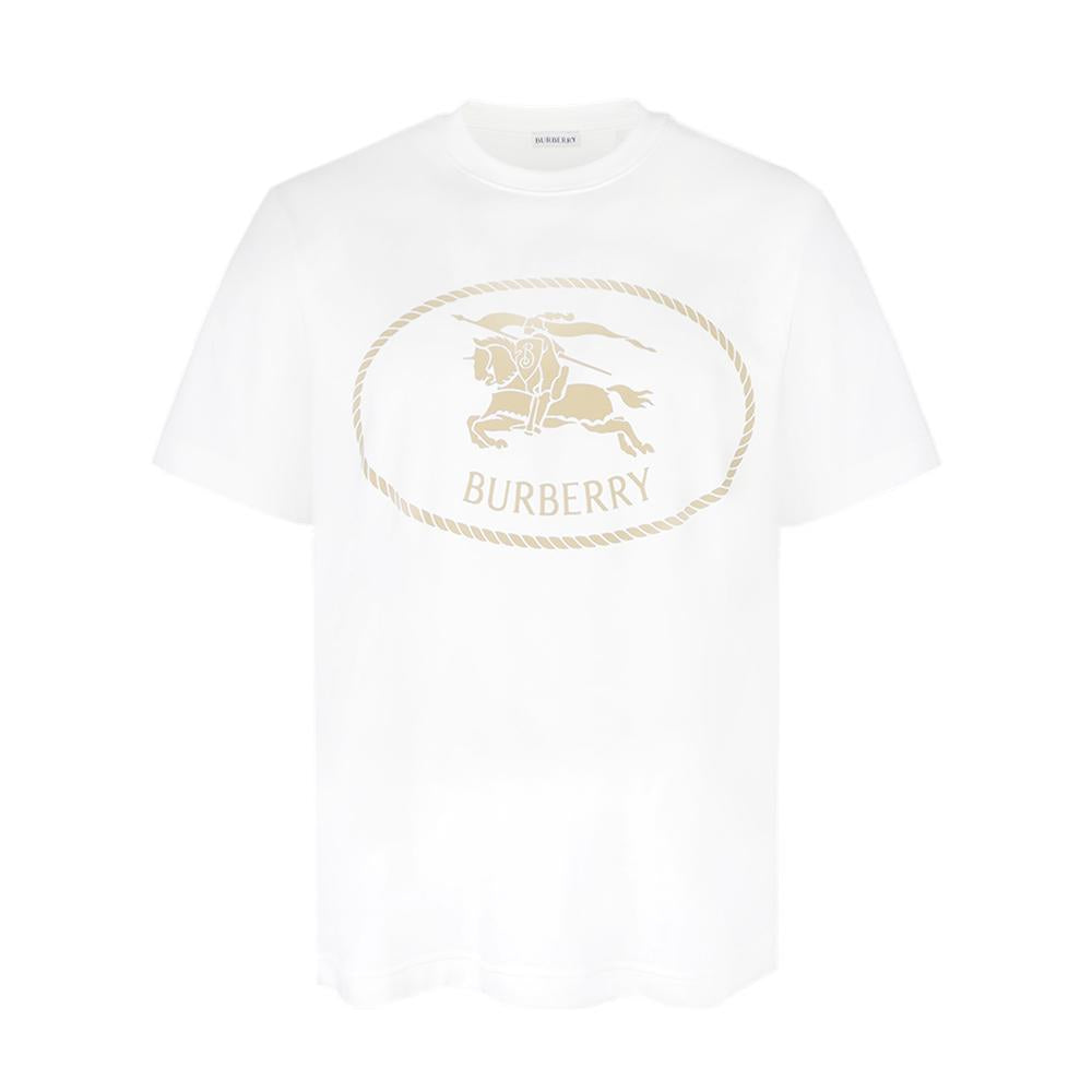 BURBERRY Logo Stamp Cotton Short Sleeve T-Shirt