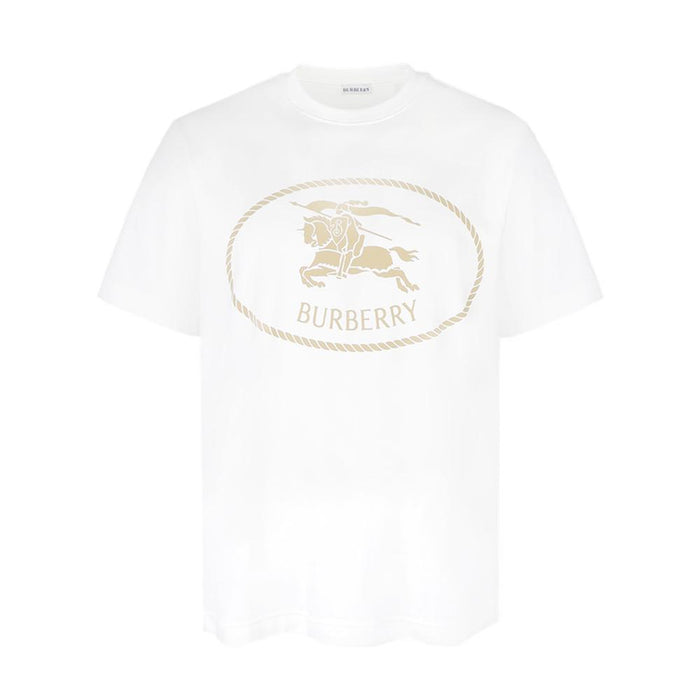 BURBERRY Logo Stamp Cotton Short Sleeve T-Shirt