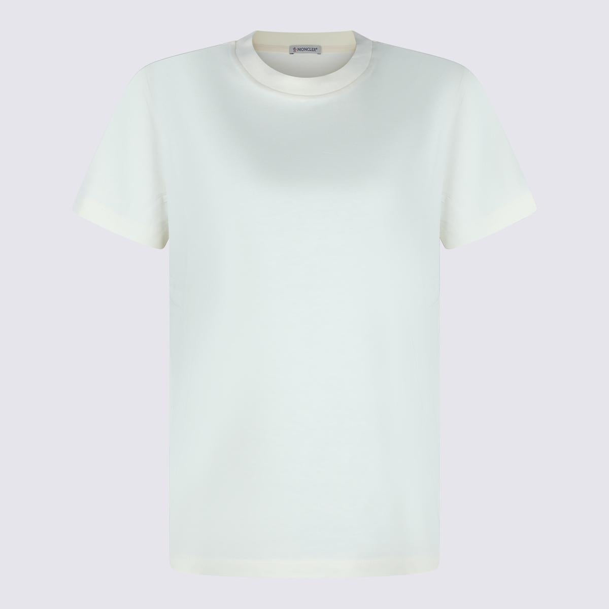 Moncler Short Sleeve Cotton T-Shirt White Women’s