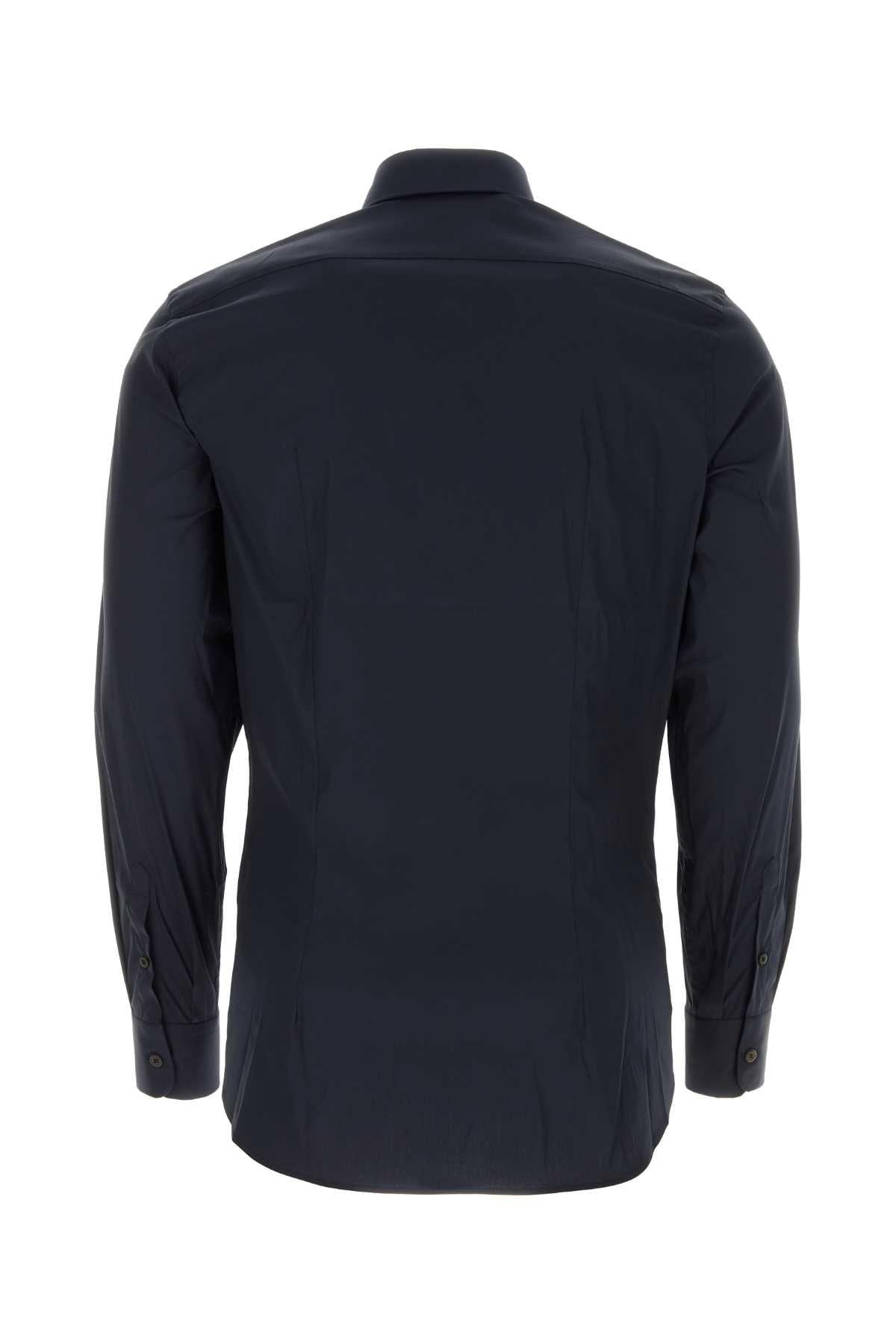 PRADA Black Cotton Long Sleeve Dress Shirt for Men
