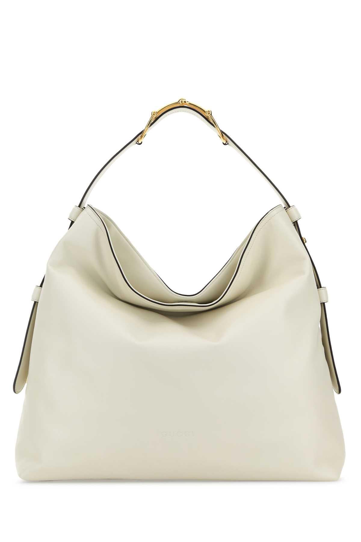 GUCCI Leather Shoulder Bag Brown