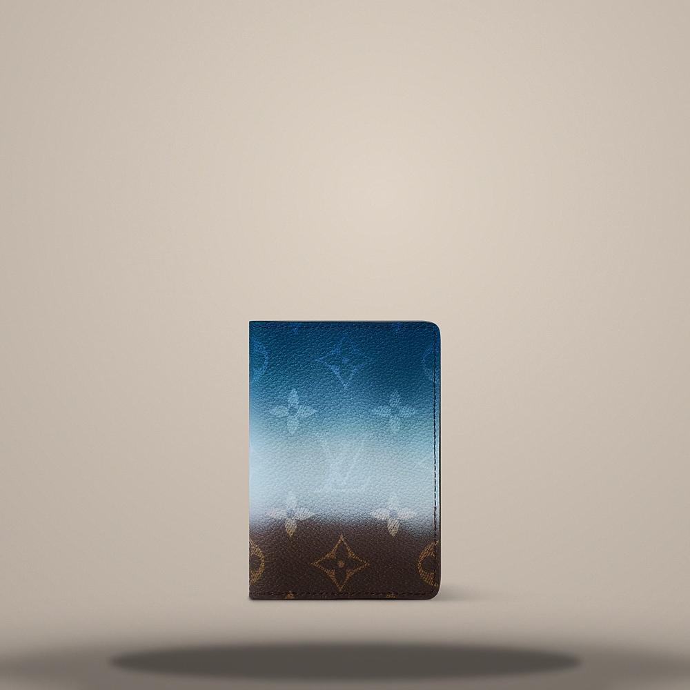 Louis Vuitton Blue Pocket Organizer Card Holder Wallet M28004