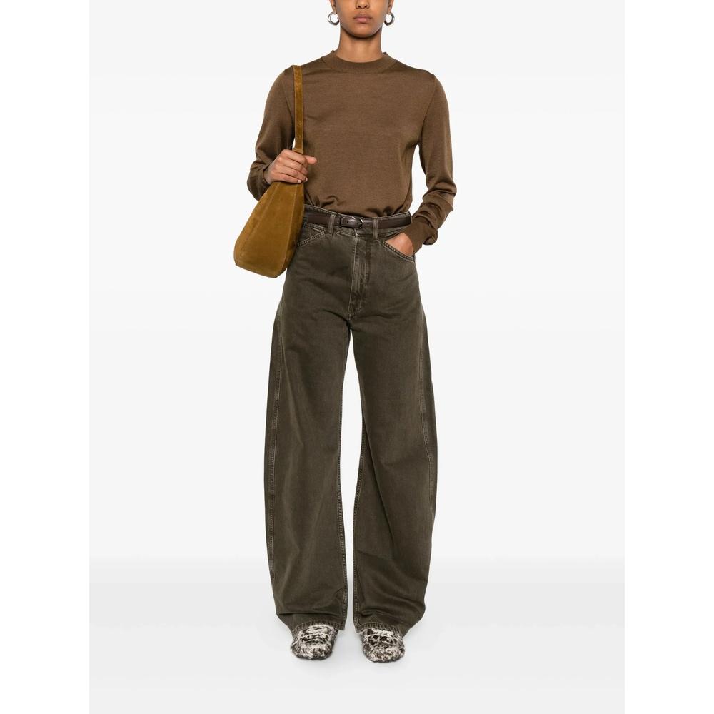 AMI Wool Silk Women’s Crewneck Knit Sweater