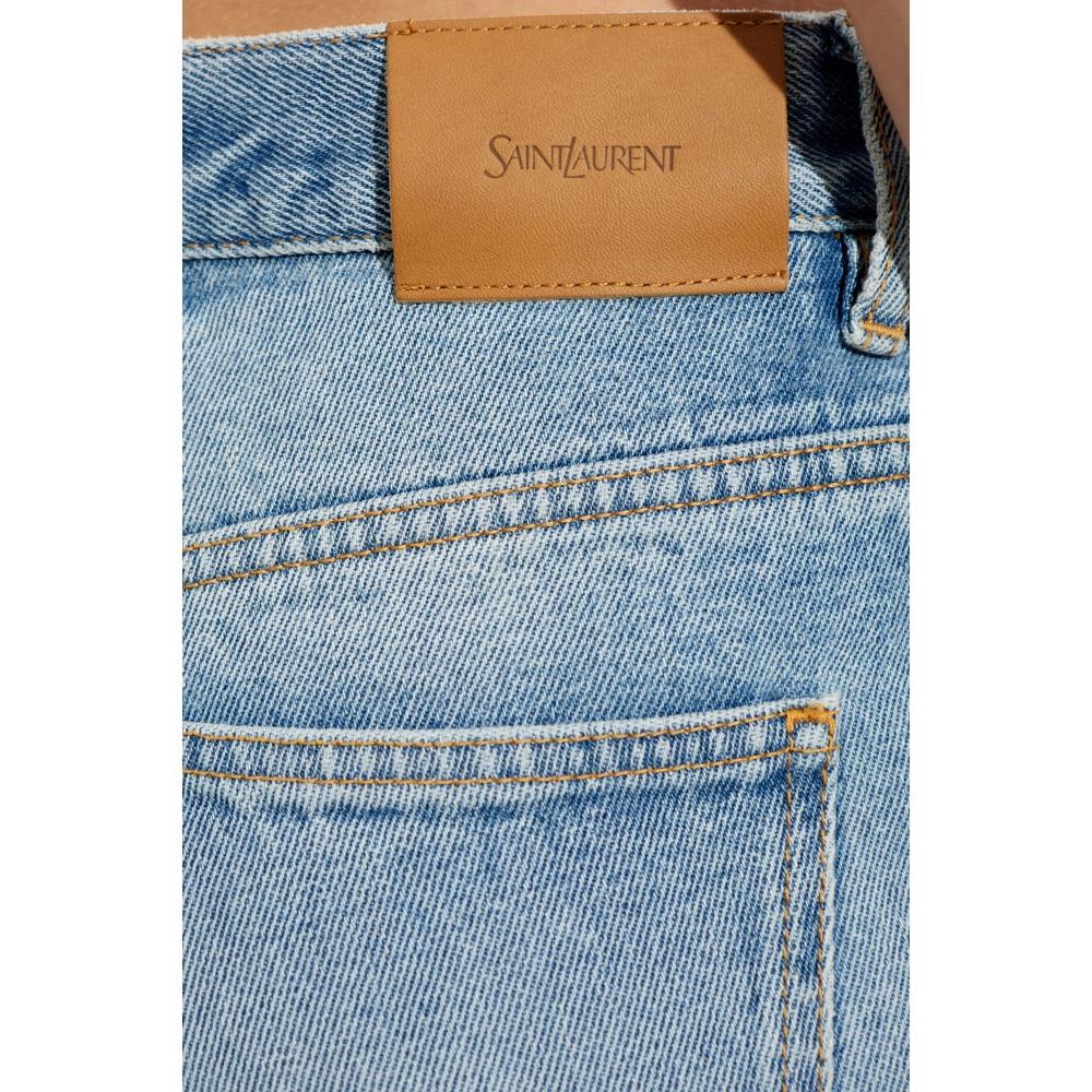 Saint Laurent Low-Rise Women’s Denim Jeans Blue