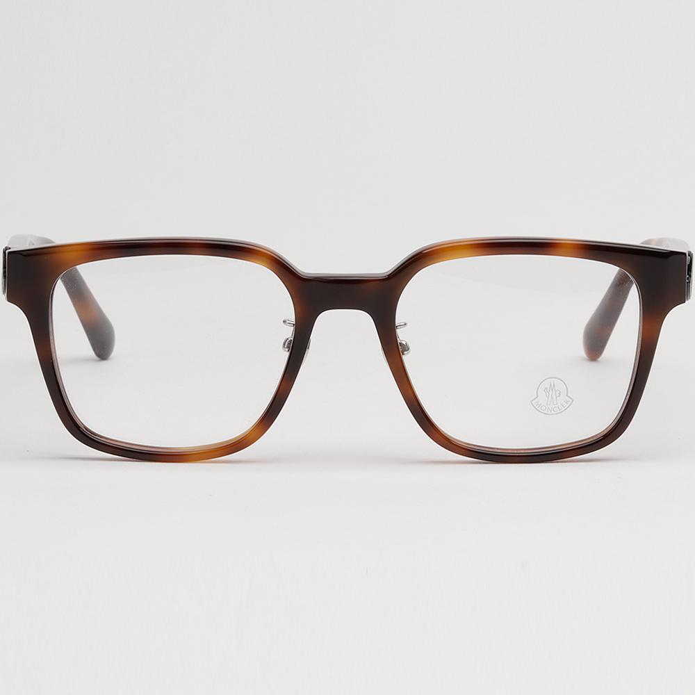 Moncler Tortoise Square Acetate Eyeglass Frames Asian Fit ML5191D 052
