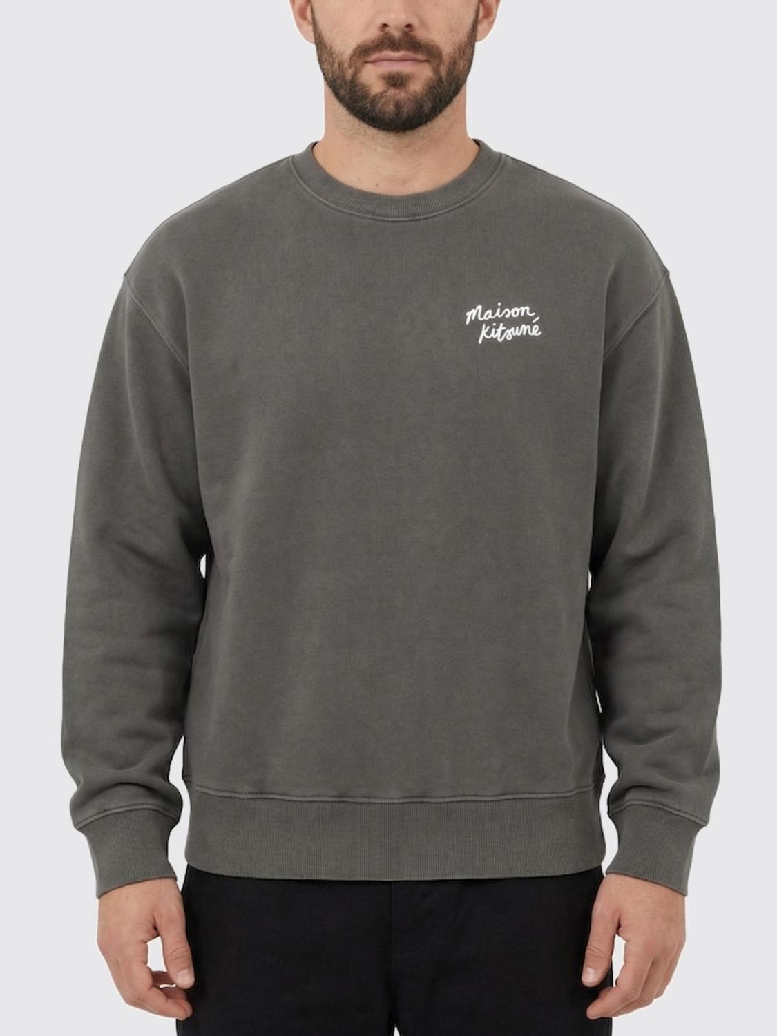 Maison Kitsune Navy Cotton Crewneck Sweatshirt Men’s