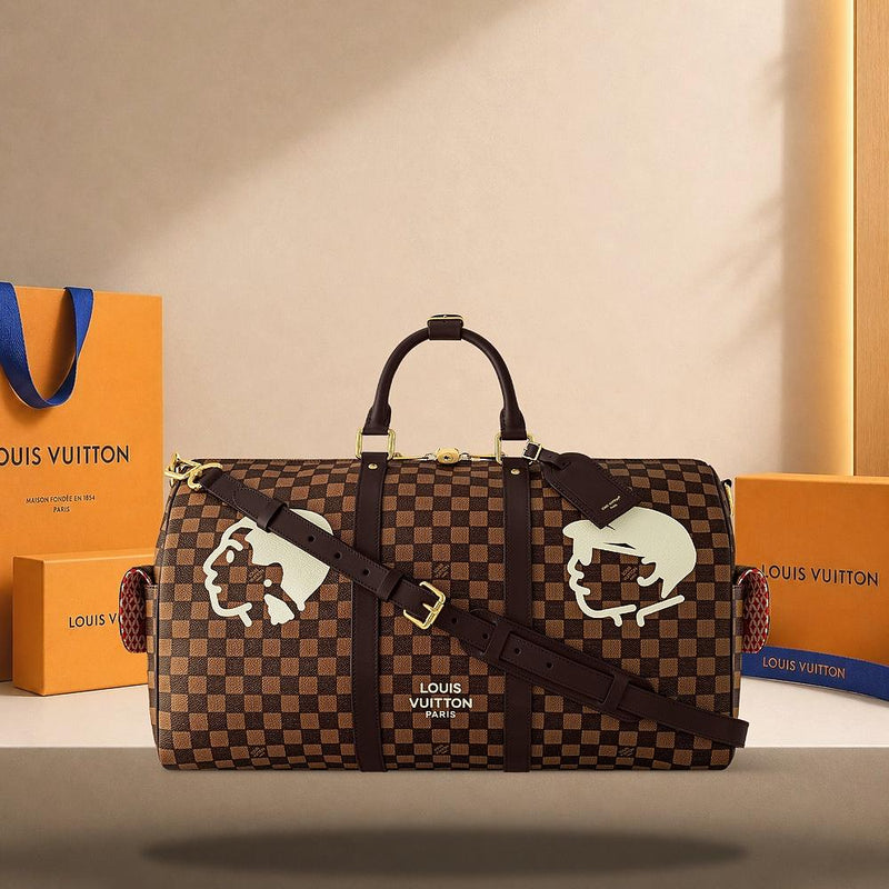 Louis Vuitton Keepall Bandoulière 50 Round Square Silhouette Tote Bag N40799
