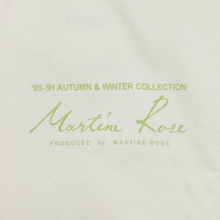 MARTINE ROSE Unisex Green Cotton Mock Neck Logo T-Shirt MR605J MR052
