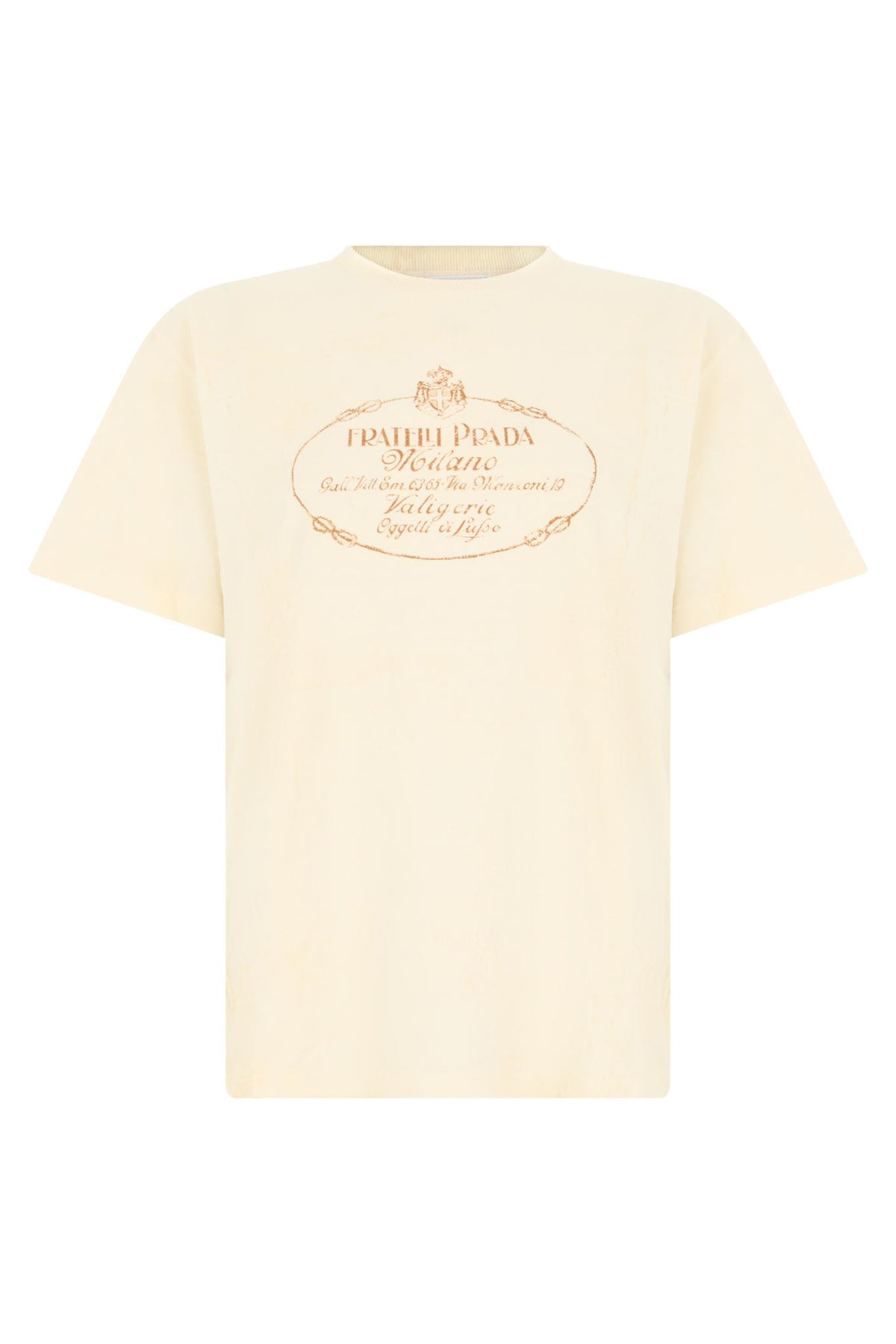 PRADA Black Cotton Short Sleeve T-Shirt for Women