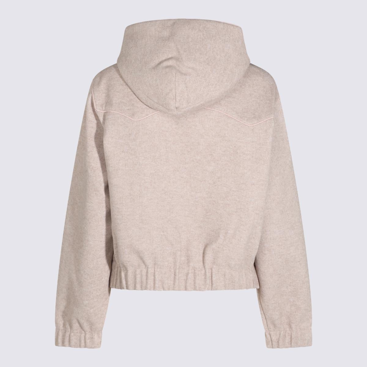 Moncler Logo Print Cotton Hoodie Sweatshirt for Women