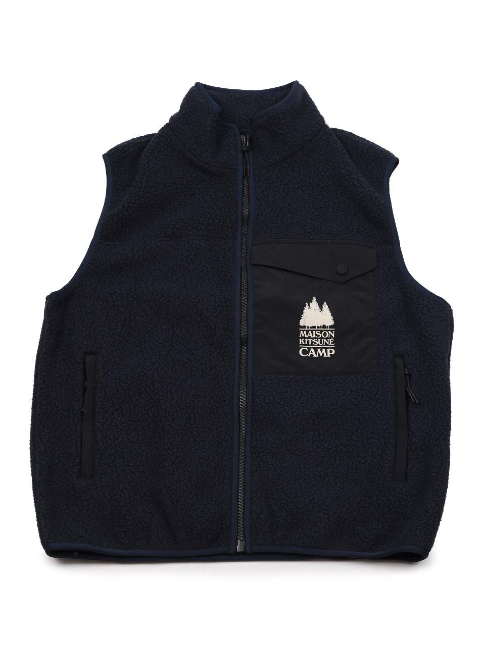 Maison Kitsune Casual Fleece Sleeveless Vest PM02137 WM2031 P480