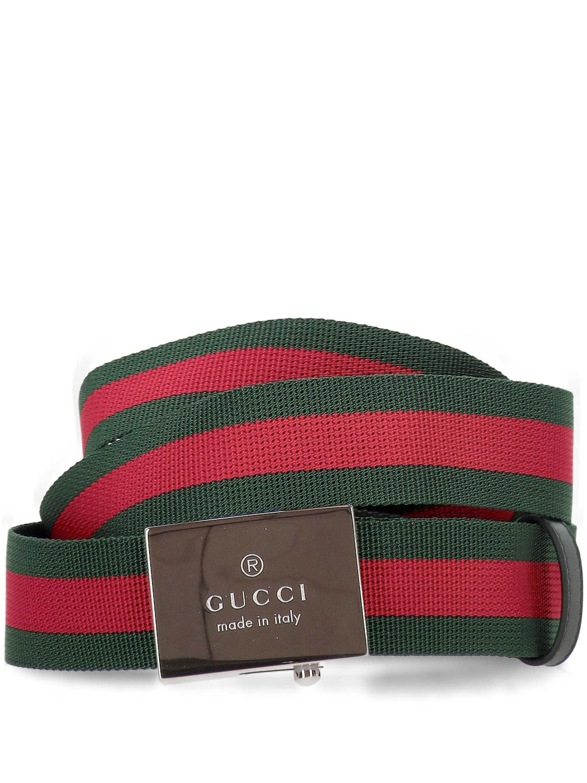 GUCCI Black Leather Silver Buckle Belt