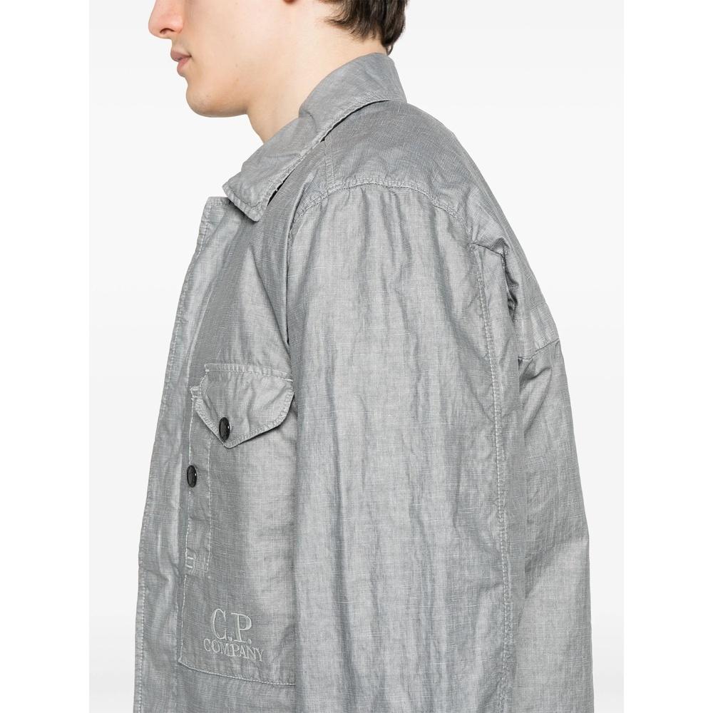 CP Company Linen Waxed Mens Shirt Jacket