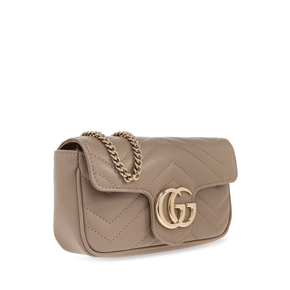 GUCCI Mini Marmont GG Leather Shoulder Crossbody Bag Women 476433