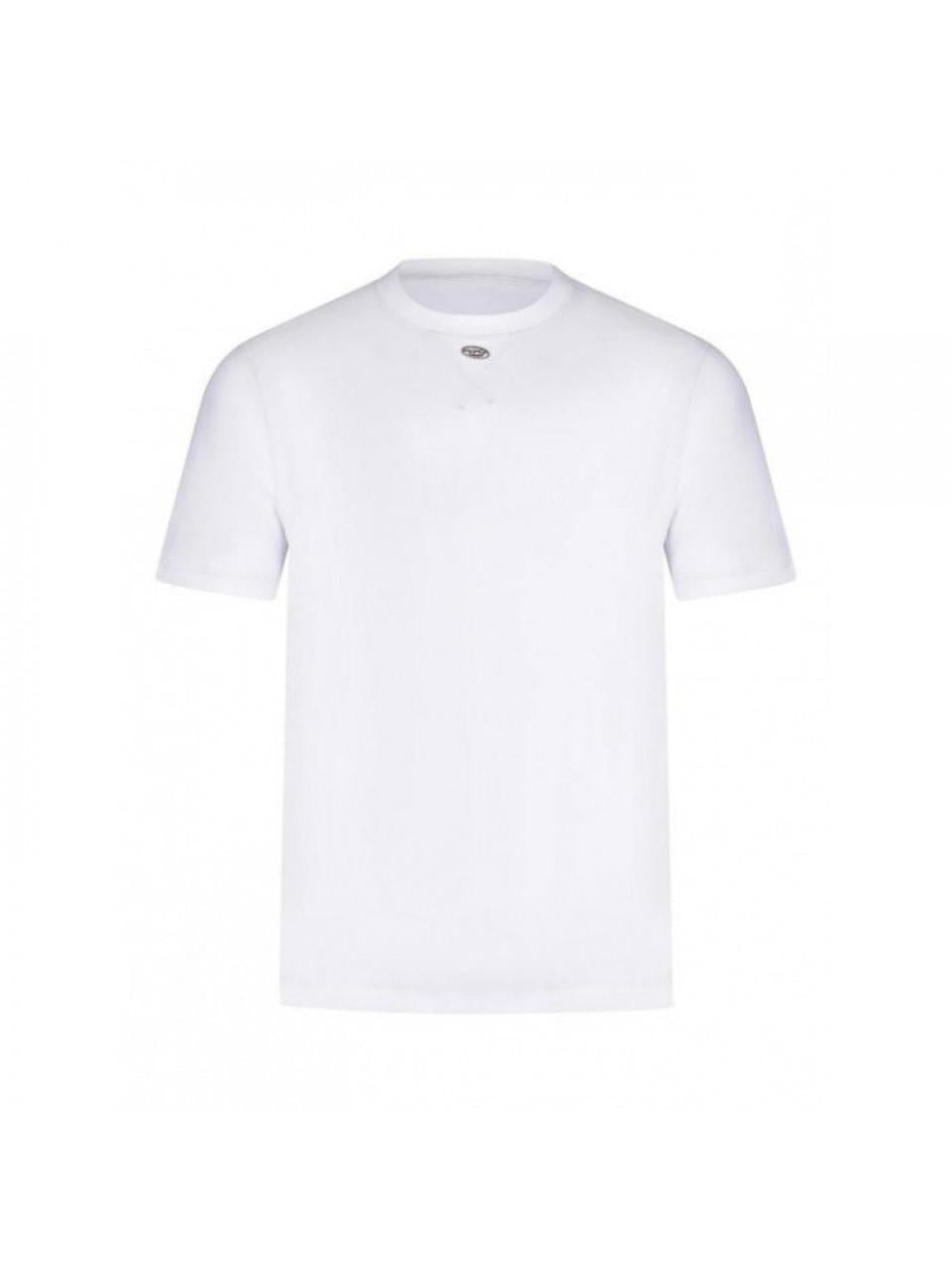 DIESEL Oval D Logo Crewneck Cotton T-Shirt White Men