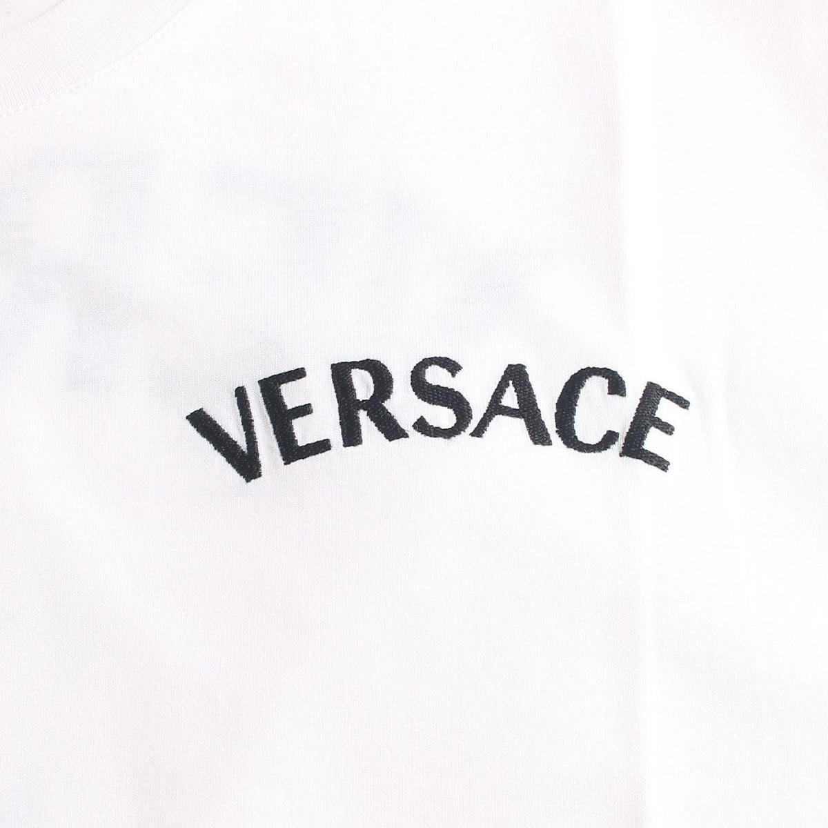 Versace Embroidered Logo T-Shirt White Men’s Cotton