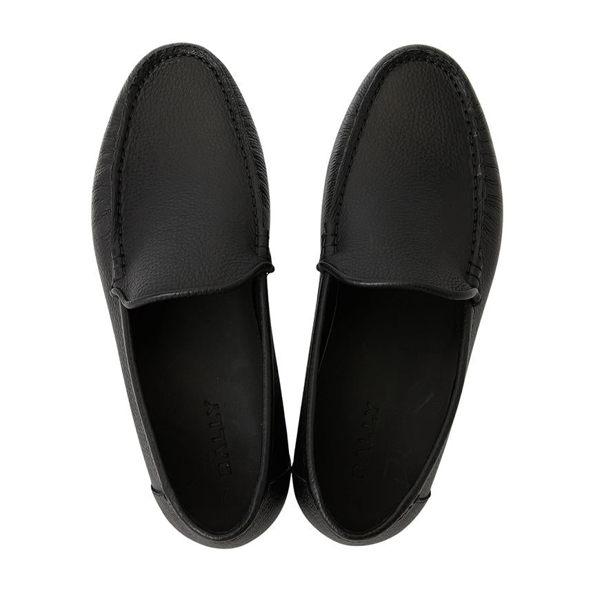 BALLY Black Leather Penny Loafers for Men 6313261