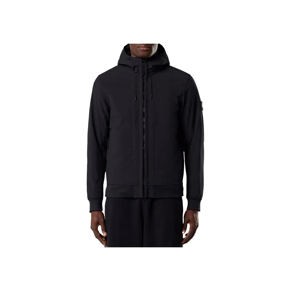 STONE ISLAND Soft Shell Membrana Hooded Jacket Black Men’s