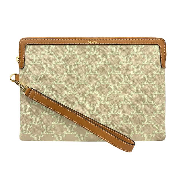CELINE Triomphe Leather Small Pouch Clutch Bag 10J503D36 GJQ4