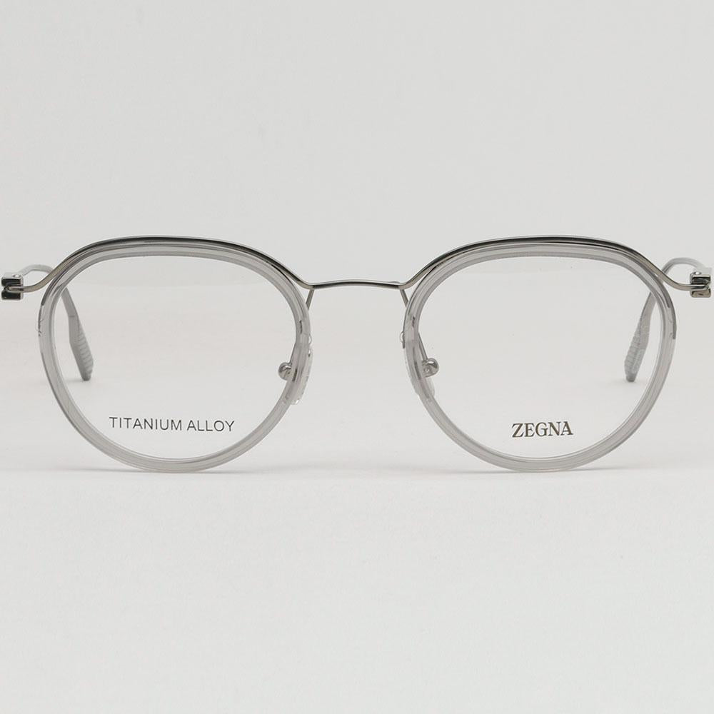 Zegna Titanium Round Eyeglass Frames Unisex Asian Fit EZ5292 D 020