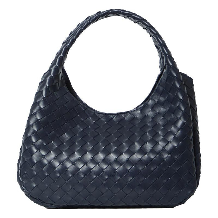 Bottega Veneta Campana Medium Shoulder Bag Leather Blue