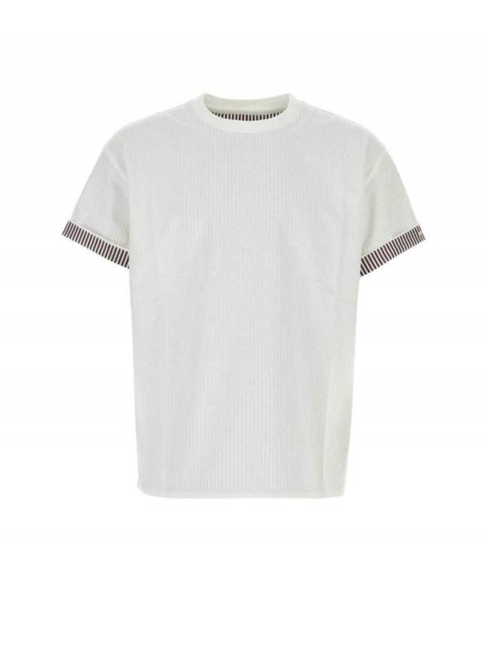 Bottega Veneta Double Layer Stripe Cotton T-Shirt