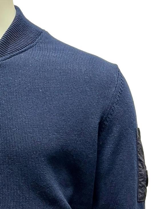 CP Company Zip-Up Knit Sweater for Men 16CMKN046A005367M888 TOTAL ECLIPSE DOM