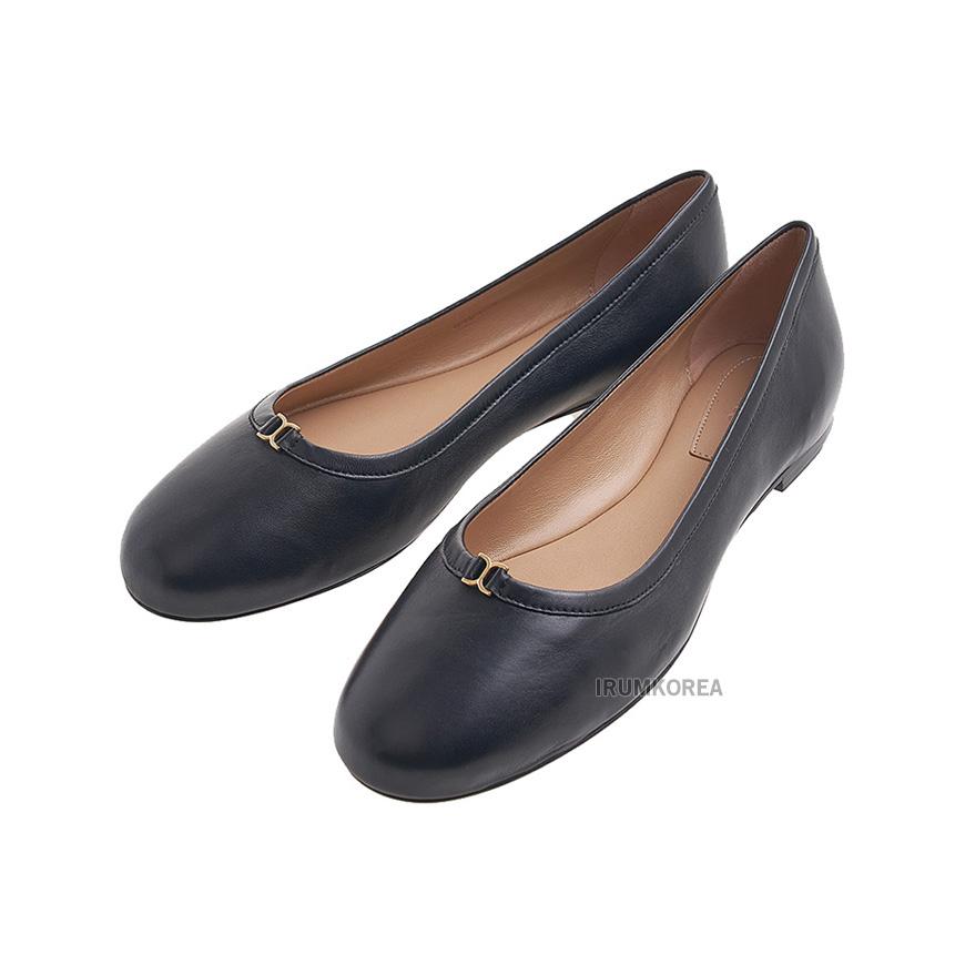 Chloe Marcie Ballerina Flats Black Leather Women’s Shoes