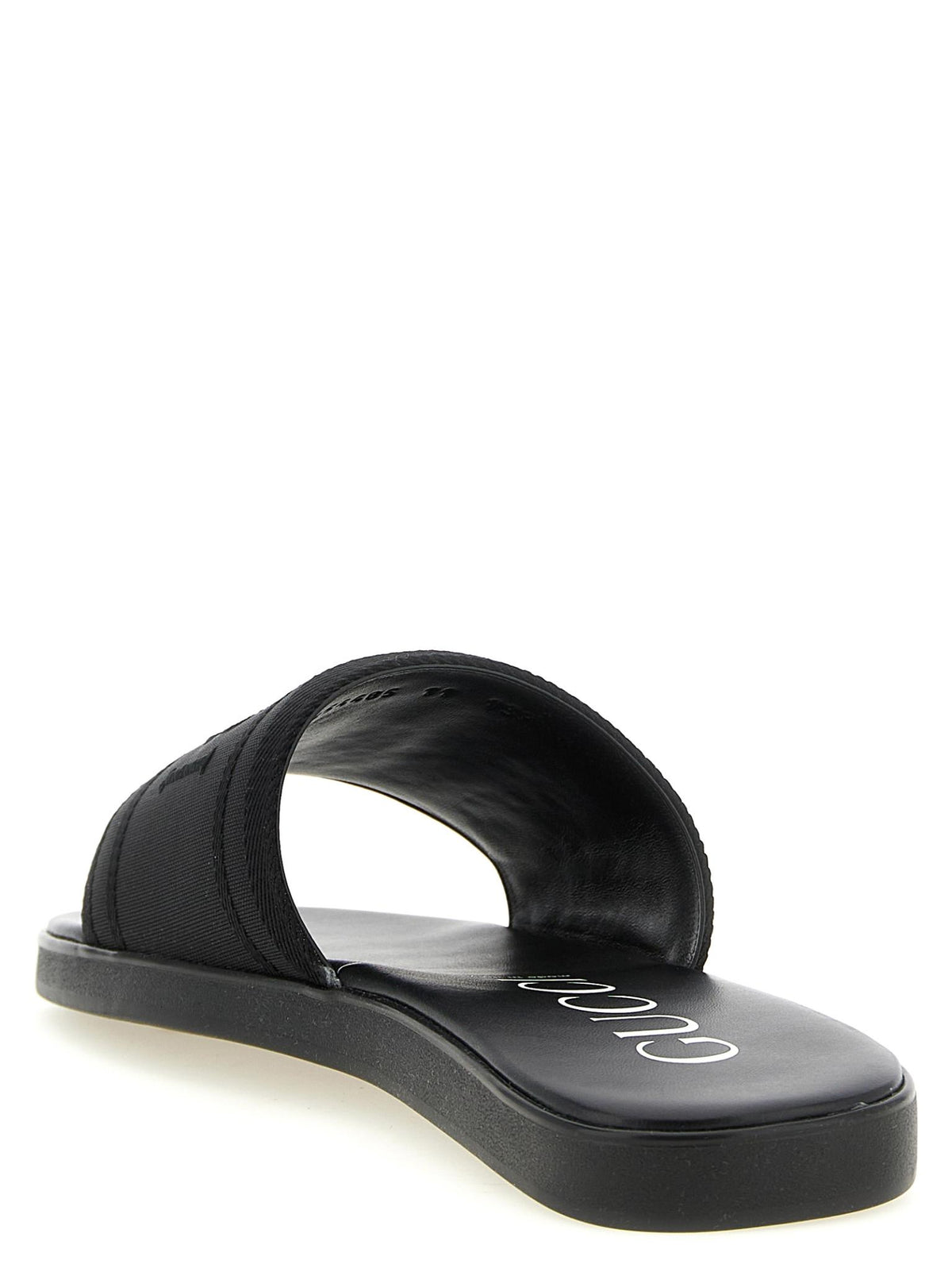 GUCCI Black Leather Sandals for Men