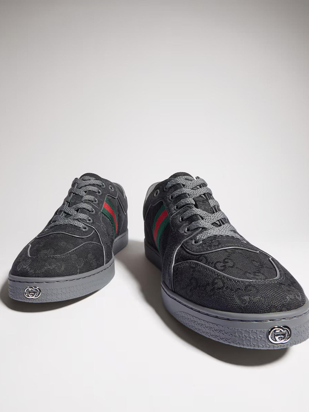 GUCCI White Leather Low-Top Sneakers for Men