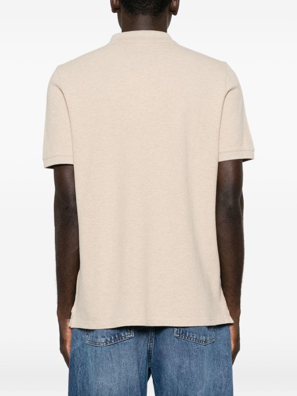Maison Kitsune Cotton Short Sleeve Polo Shirt Navy Men
