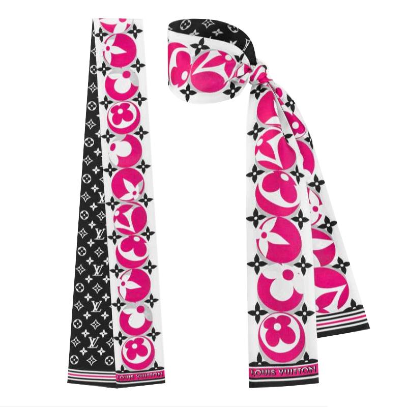 Louis Vuitton Monogram Marble Classic Silk Bandeau Scarf