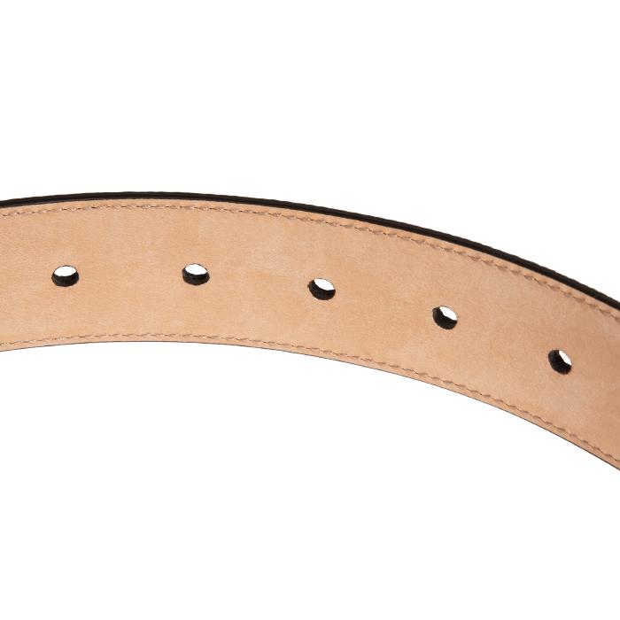 THOM BROWNE Black Pebble Leather Belt 35mm
