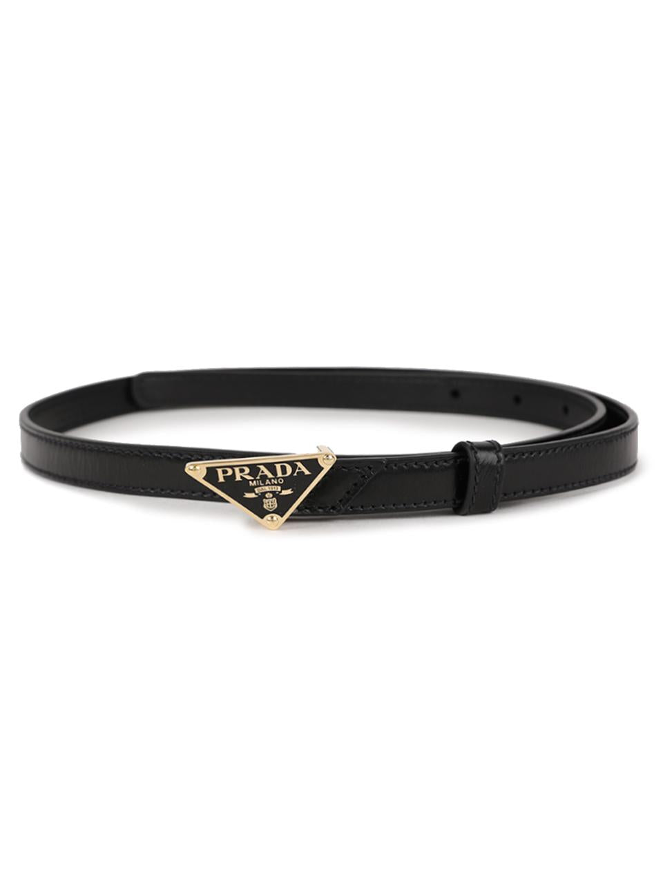 PRADA Saffiano Leather Belt Black 1CC621 2CYR F0002