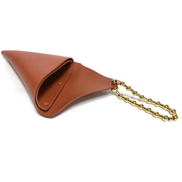 Bottega Veneta Light Calf Leather Triangle Clutch 666699