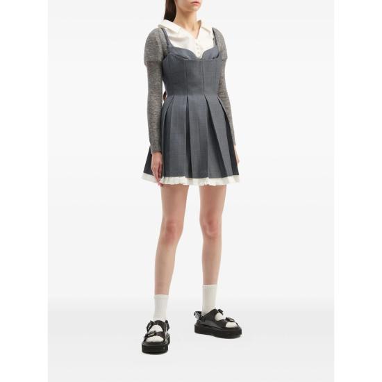 Shushu/Tong Black Mini Dress MWDEDR11FFV456GR100 GREY DOM